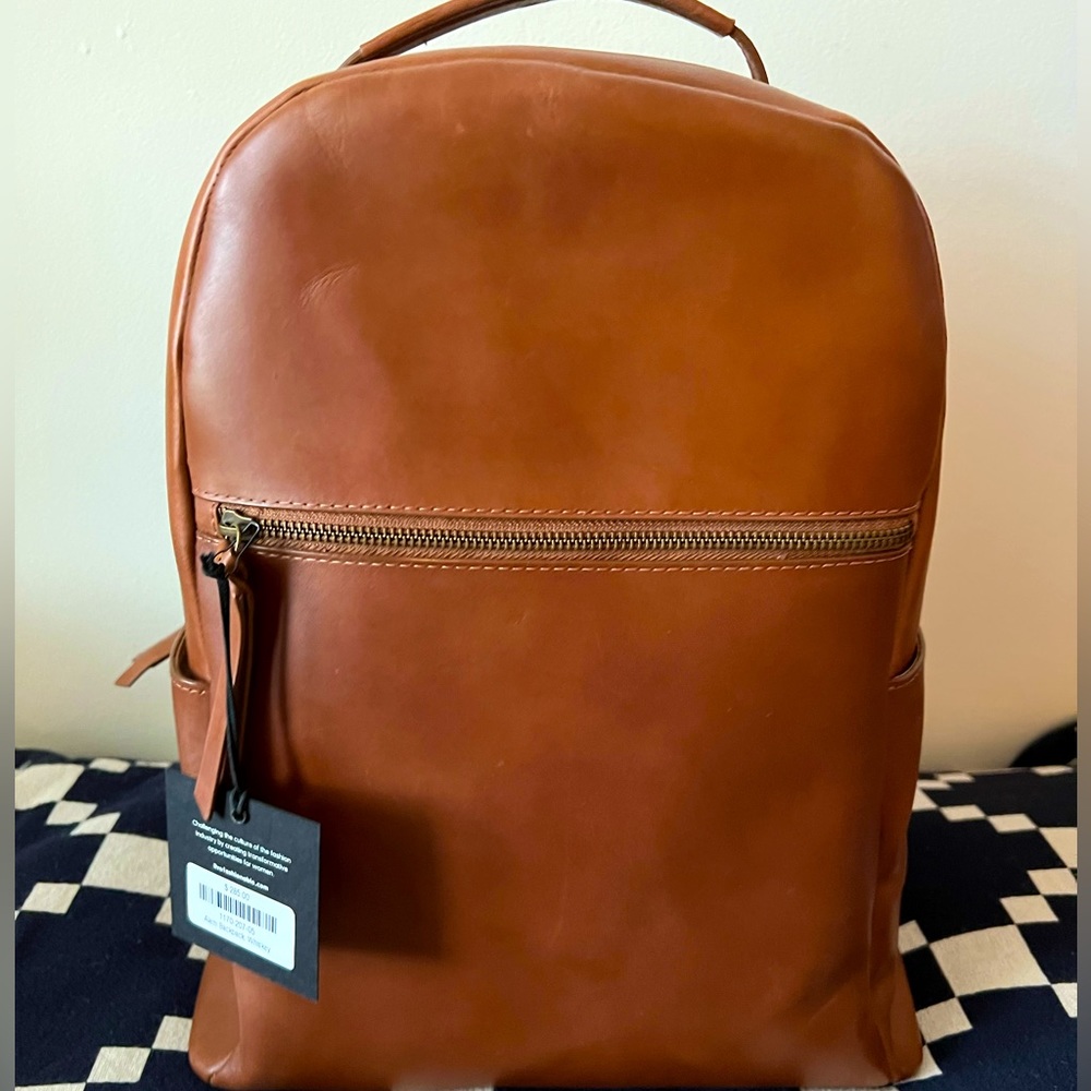 ABLE ALEM Leather Backpack (New With Tags) - Whiskey